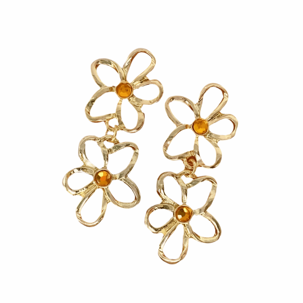 Flower Dangle Earrings -