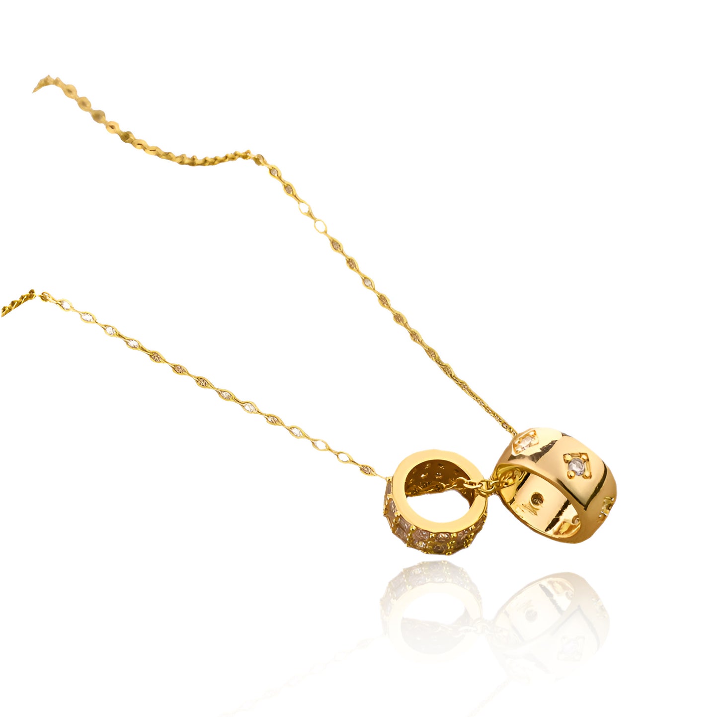 Carlidana Ring Pendant Necklace - Opal Whispers