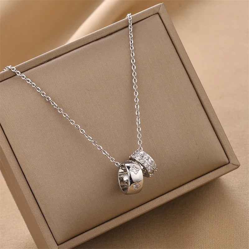 Carlidana Ring Pendant Necklace - Opal Whispers