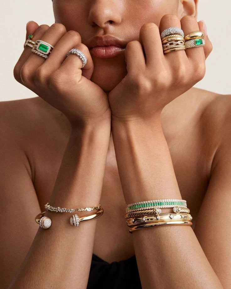 Luxury gold bracelet for women.