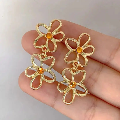 Flower Dangle Earrings -  