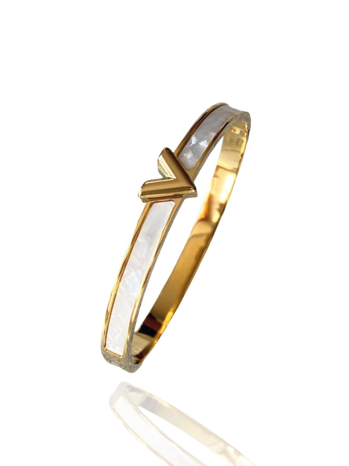 Shell V Bracelet - Opal Whispers